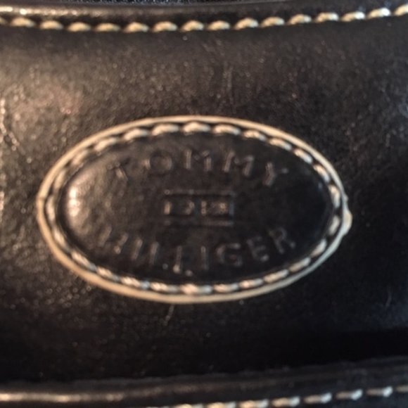 ✨HP✨Tommy Hilfiger Black Leather Fringed Mini Bag Satchel 7.5"x4.5" - Picture 14 of 16